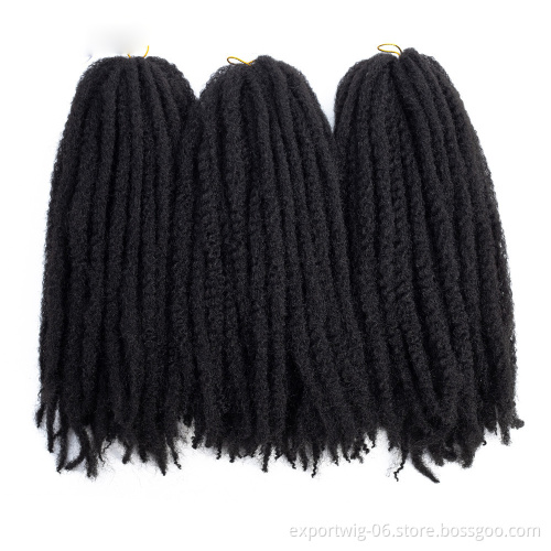 Afro Kinky Braiding Hair 18 inch Synthetic Crochet Marley Braids Hair Extensions Black Ombre Colors Jumbo Crochet Braids Hair